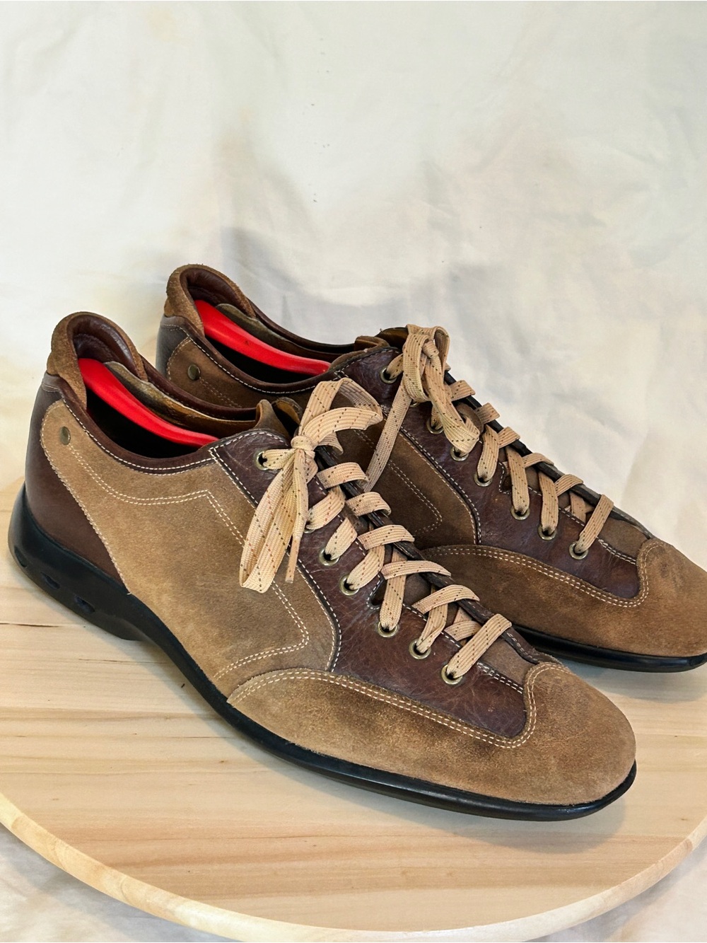 Cole Haan Men’s Air Shoes Brown/Beige Leather Colorblock Sneaker US 10.5 M